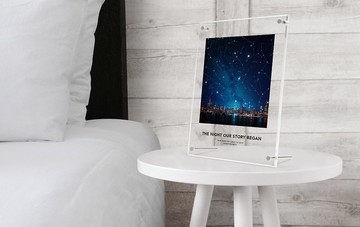 訂製紀念日那一天的星空亞克力 結婚紀念日 情人節禮物