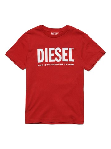 Diesel Kids - logo-print cotton T-shirt - kids - Cotton - 10 yrs - Red