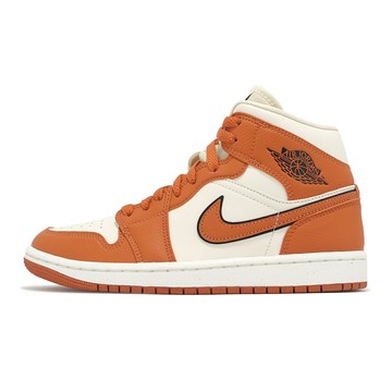 Nike Wmns Air Jordan 1 Mid SE 白 橘 女鞋 AJ1 Sport Spice 喬丹 DV1302-100