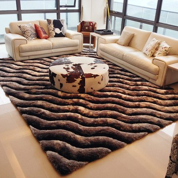 Fuwaly｜凱伊立體系列_波浪黑地毯-160x230cm