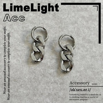 ☆LimeLight☆ 粗鍊 / 耳環 / 飾品 / 單一尺寸 / 一組兩個 27