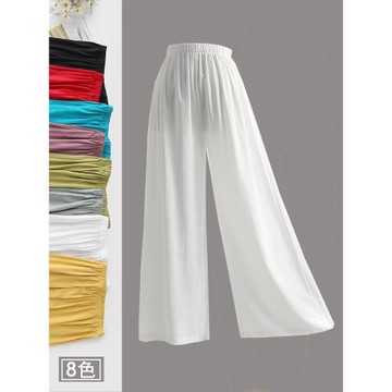 漢服內搭長褲男女家居服人棉綿綢黑白多色燈籠闊腿褲松緊襯褲中褲