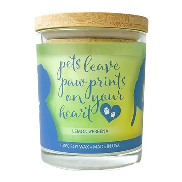 PET HOUSE 室內除臭寵物香氛蠟燭 - 檸檬馬鞭草 100%天然黃豆蠟 玻璃瓶身可重複利用  255g  1罐