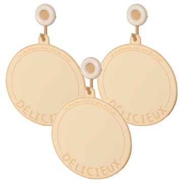 沐慕家居 法文隔熱墊 米白色  3個