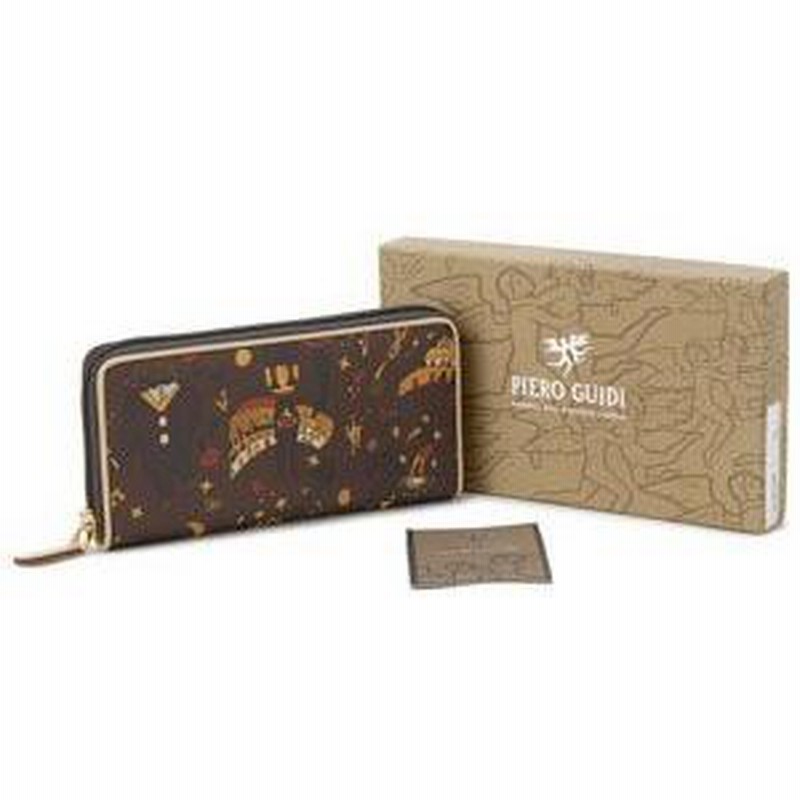 ☆PIERO GUIDI【ピエログイディ】長財布 マジックサーカス PVC 濃茶 - メルカリ