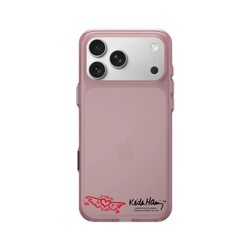 iPhone 17 Pro Max Clear (相機按鈕) 晶醺玫 - Keith Haring - Flying Heart