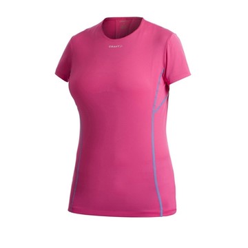 【瑞典 Craft】女款 COOL 短袖圓領排汗衣.T恤_桃紅