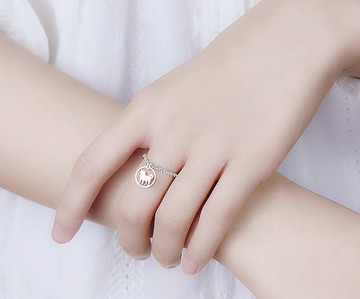 柴犬兩用鏈戒 - 狗狗小印章系列-抗敏醫療鋼