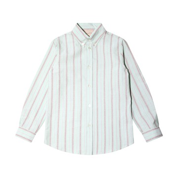 Gucci - Green And Brown Cotton Stripe Shirt