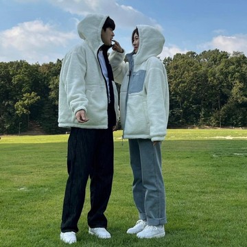 【MasCool】韓國 WHO.A.U 外套 羊羔毛外套 兩面穿 防風 絨毛 外套 連帽外套 雙面穿 who au