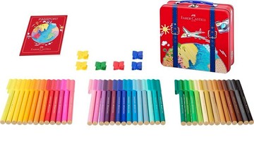 FABER-CASTELL 輝柏 155535 旅行箱造型 連接筆 彩色筆 40色【APP滿額下單10%點數(單一帳號最高5000點)】1/31止