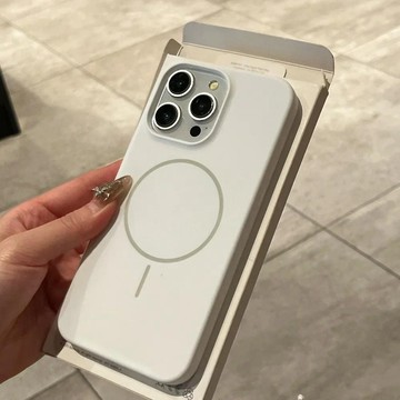 高顏值 真液態矽膠 超薄磨砂 細圈磁吸 防摔手機殼 用於iPhone16 i15 i14 i13 i12 i11耐摔防震