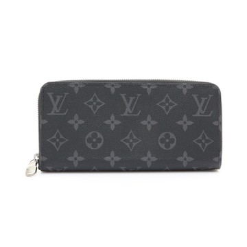 LOUIS VUITTON LV 路易威登 Horizontal 拉鍊長夾 黑色 原花帆布 M11611 【二手名牌BRAND OFF】
