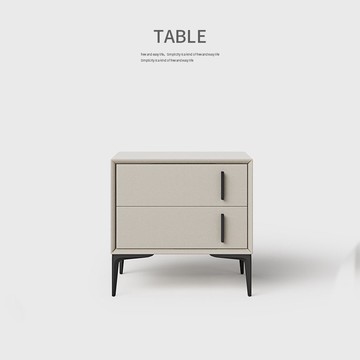 公司貨 免運 床頭櫃臥室簡易儲物櫃北歐簡約現代床邊櫃意式極簡實木收納櫃高腳 快速發貨