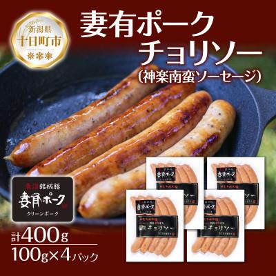 ふるさと納税 十日町市 妻有ポーク チョリソー 100g × 4個 ソーセージ ウインナー 豚肉 冷蔵 新潟県 十日町市