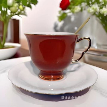 熱賣歐式陶瓷手繪高檔咖啡杯碟套裝 日用水杯茶杯禮盒裝 家居批發