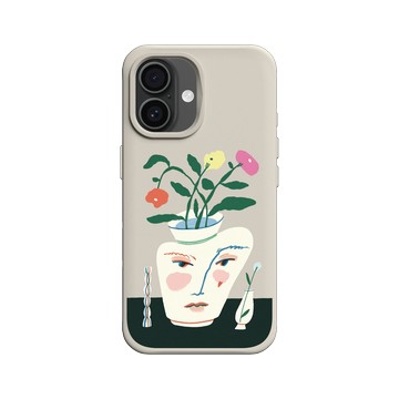 iPhone 16 SolidX 貝殼灰 - Livia Fălcaru - 花瓶有張臉