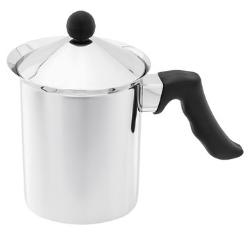 Pearl Horse 寶馬 鐵柄 單層大奶泡器 0.8L HKS007005  1個  銀色 + 黑色