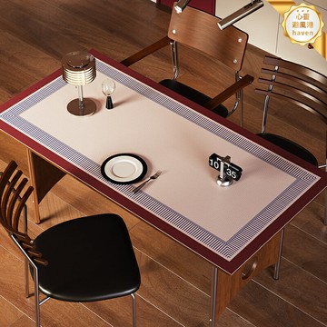 【輕奢免洗】皮革桌墊 桌墊 桌布 餐墊 書桌墊 辦公桌墊 防水防油 防燙隔熱 耐磨易清潔 現代簡約風格 書房餐桌通用