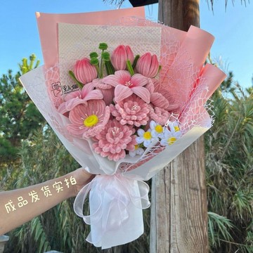 ❀【花中世界】❀【手工扭扭棒花束】鬱金香木槿玫瑰訪友送閨蜜朋友畢業ins風藝術
