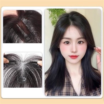 【米蘭精品】現貨+預購 假瀏海全真髮髮片透氣假髮片輕量免打理隱形增髮量假髮-高顱頂自然女假髮4款74lf54