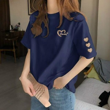 【台灣现貨】100%純棉上衣 女生短袖 夏天短袖女 純棉短袖 韓版T恤 休閒上衣 圓領T恤 印花短袖 正肩短袖 棉質T恤