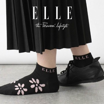 【ELLE】花影重重船型襪 導流 透氣 襪子 少女襪 花朵 小花 花樣 棉襪 休閒襪 女襪 短襪