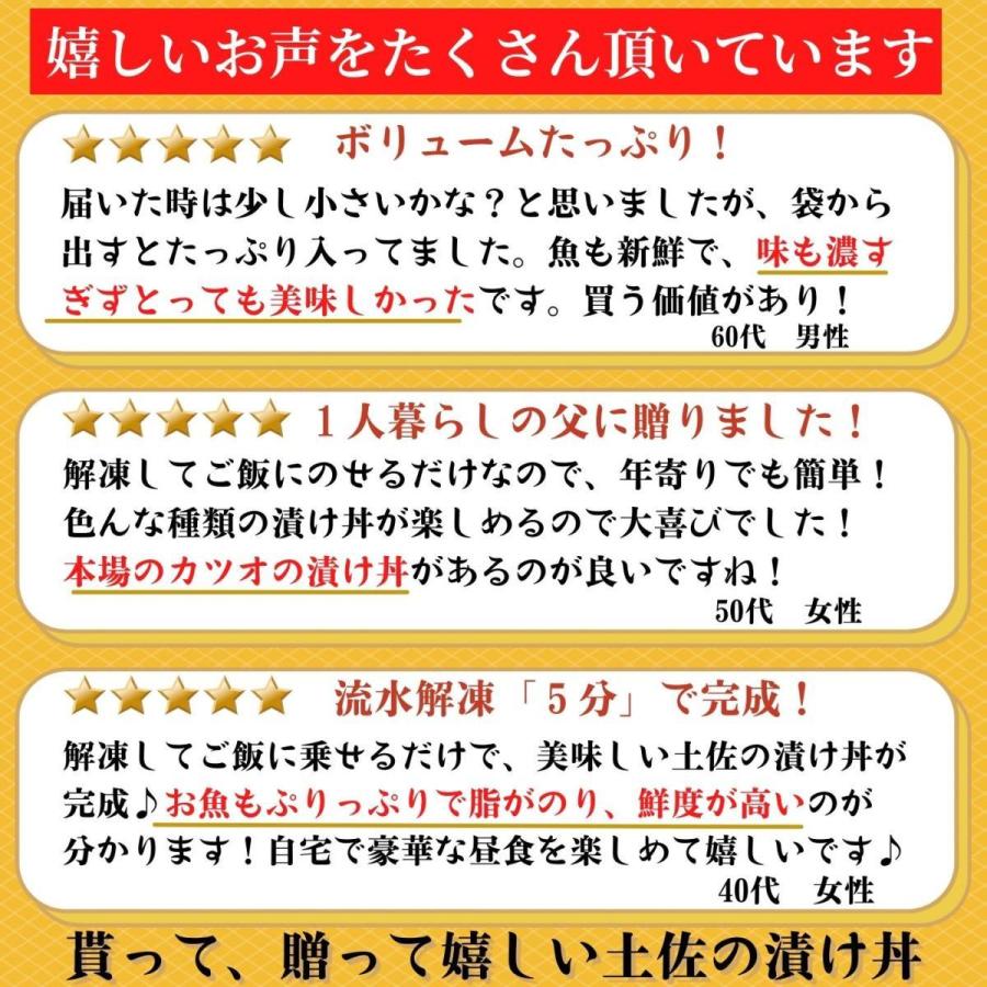 高知県産 漬け丼 同梱用 海鮮 3袋（カツオ・マグロ・ぶり ）海鮮丼