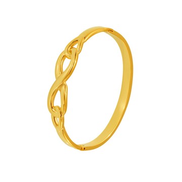 宏雲Hongyun- Xyx-歐美飾品不銹鋼鍍金幾何8字卡扣手鐲ins風時尚設計誇張手環