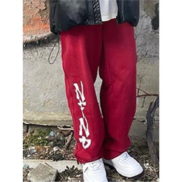 清倉撿漏~新款運動褲女嘻哈寬松抽繩褲爵士街舞高腰百搭休閑衛褲