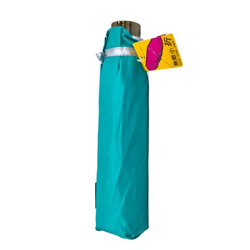 雙龍牌 小折銀素三折傘 - UV銀膠布 玻璃纖維傘骨  湖水綠  1件