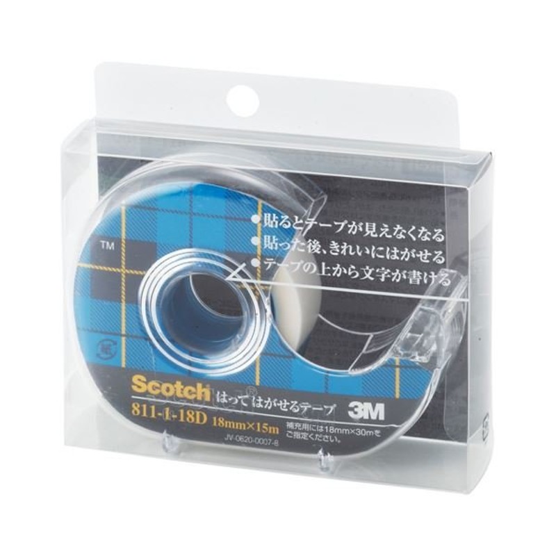 まとめ） 住友スリーエム スコッチ(R)はってはがせるテープ （小巻）巻芯径25mm 811-1-18D 1個入 〔×5セット〕 通販  LINEポイント最大0.5%GET | LINEショッピング