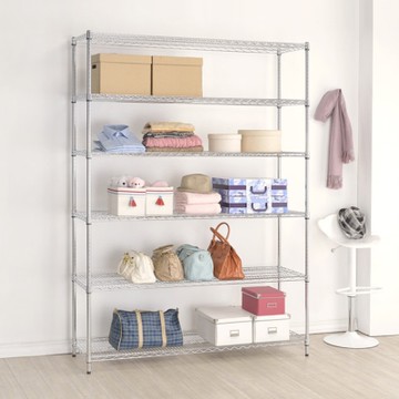 海克力士 六層重網鍍鉻鐵架120x60x150cm