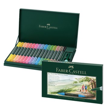 【Faber-Castell】輝柏 PITT 雙頭水彩麥克筆套組16支入 / 套 160318