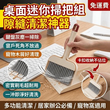 桌面迷你掃把 桌面掃把組 小掃把 清潔刷 簸箕 畚斗 鍵盤刷 窗戶縫隙刷 倉鼠 寵物清潔 掃把畚箕