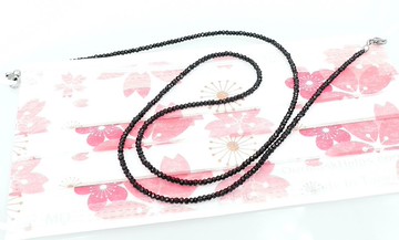 寶麗金珠寶-天然黑色尖晶石口罩鍊