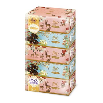 春風皇室典藏連續抽取式紙盒面紙/200抽/款式隨機出貨/5盒/串