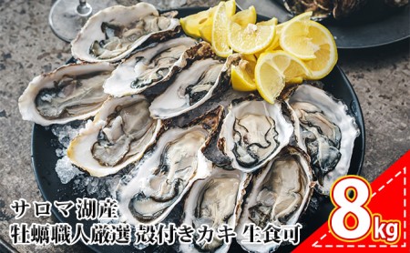 北海道 オホーツク サロマ湖産 殻付きカキ 生食可 8kg 牡蠣職人厳選