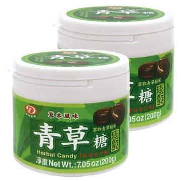 綠得製菓 青草糖 草本風味 草本精華 超涼爽口感  200g  2罐