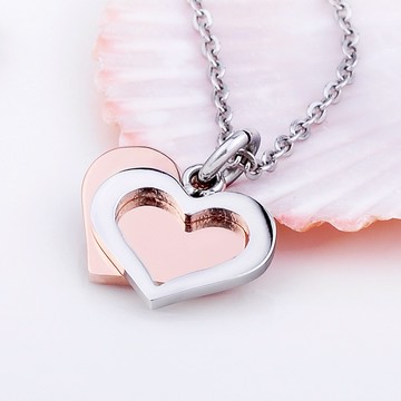 【Giumka】項鍊．白鋼．可戴著洗澡．愛心．客製刻字