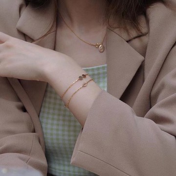 26字母手鏈定制名字姓名刻字情侶輕奢小眾高級生日禮物送閨蜜定情