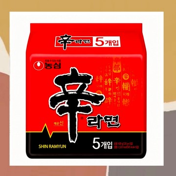 ［so媽］✨台灣現貨📦韓國農心辛拉麵 120g×5包 韓國泡麵 辛拉麵 韓式拉麵 宵夜 速食麵 農心