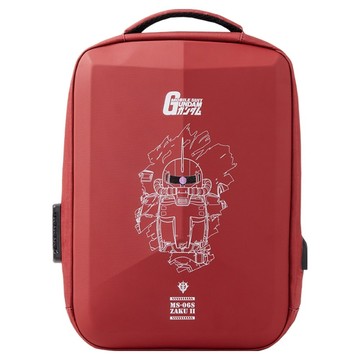 TLCSTORE 卡若特 MOBILE SUIT GUNDAM 鋼彈硬殼後背包 附行李箱拉桿帶 + 密碼鎖 彗星款  30 x 13 x 41cm  紅色