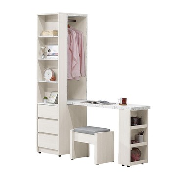 MUNA家居   蘿拉4X6.5尺組合書桌櫃(全組)(含椅)    120X60X196.5cm