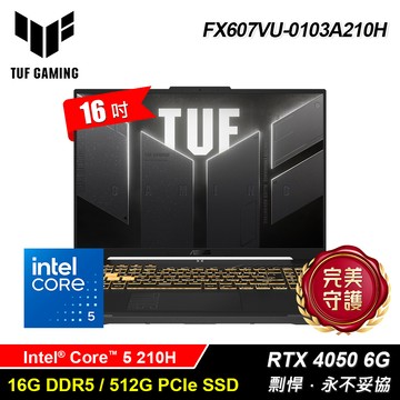 ASUS 華碩 FX607VU-0103A210H 16吋 R5 RTX4050 電競筆電 灰色