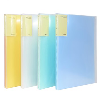 ECO Chungwoon 彩色內頁資料夾 A4 20頁  顏色隨機  4本