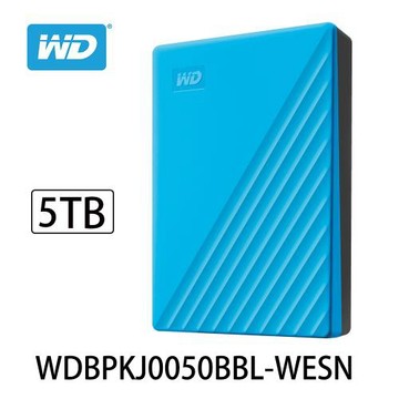 WD威騰 My Passport 5TB 2.5吋 外接硬碟(藍色) WDBPKJ0050BBL-WESN
