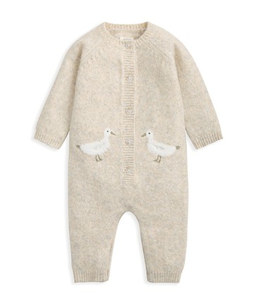 湖畔時光-針織長袖連身兔裝6-9m