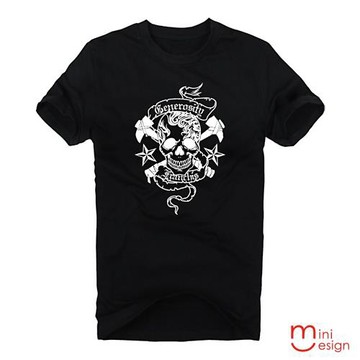 Minidesign-暗黑骷髏潮流設計短T 五色