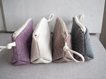 howslife手作暖軟微三角筆袋- 日亞麻 系列